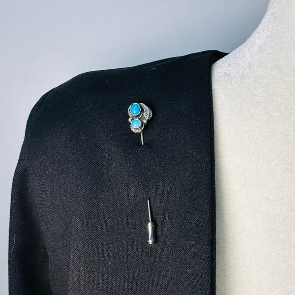 Vintage Silver and Turquoise Southwestern Stick Pin - Picture 1 of 6